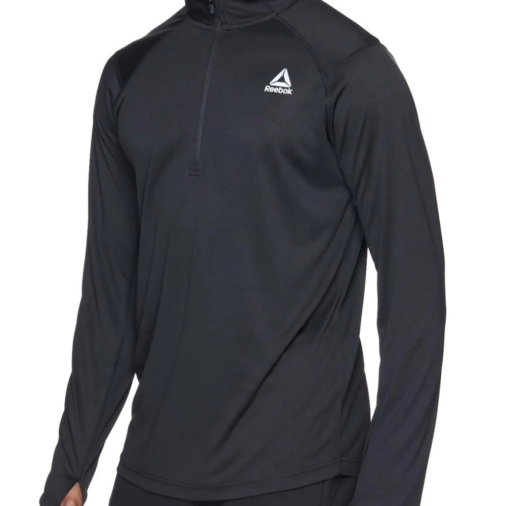 Reebok Black 3/4 Zip Active Pullover - S